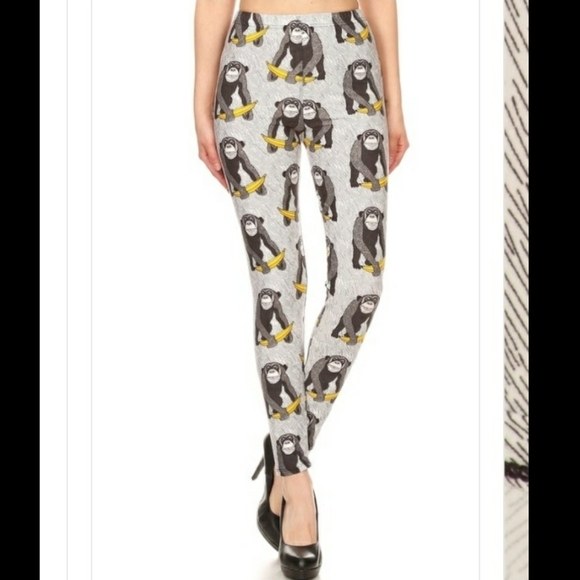 🆕 Monkey Print Leggings - Picture 6 of 6